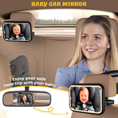 Fosucwin 360-degree rotation allows quick angle changes for full baby visibility.