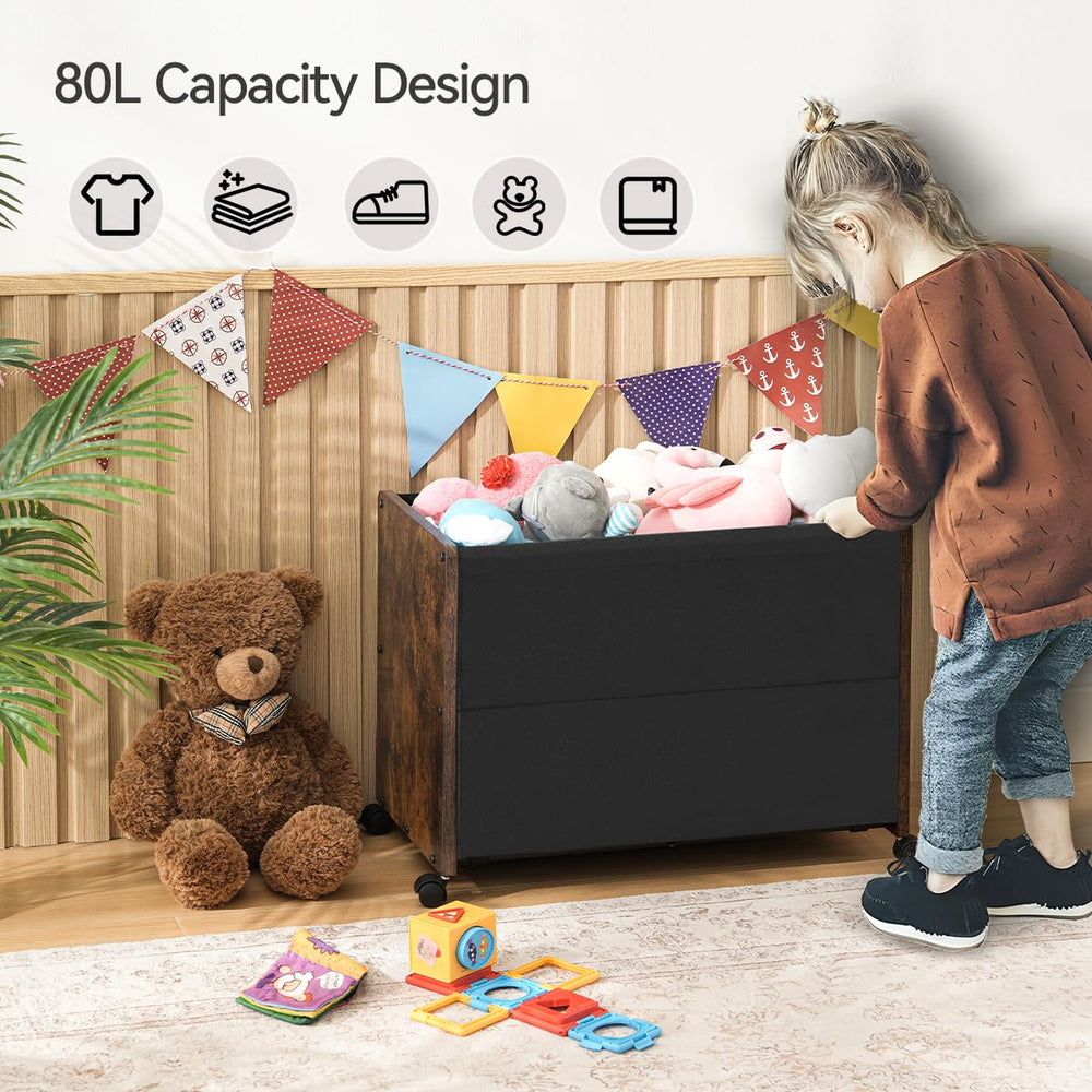 FOUCSSOMEI toy box front closed for neat storage