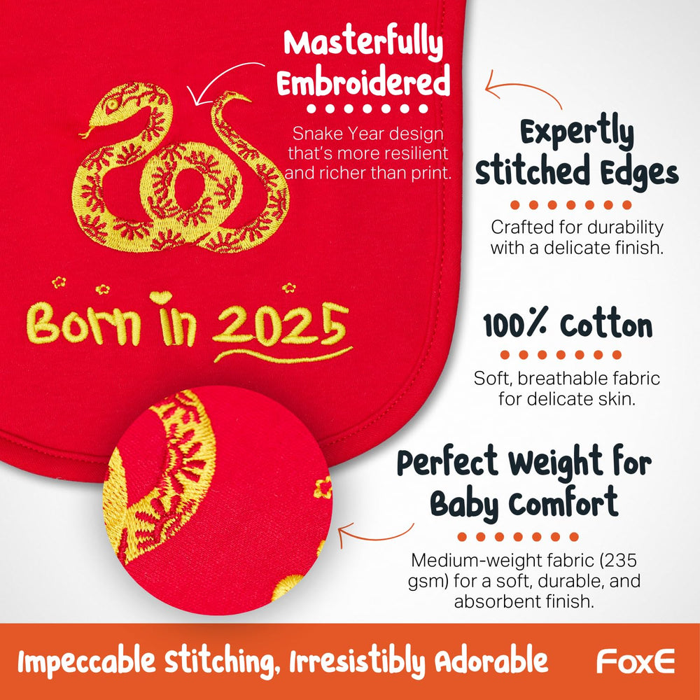 FoxE Born in 2026 plush horse toy with bright zodiac artwork.