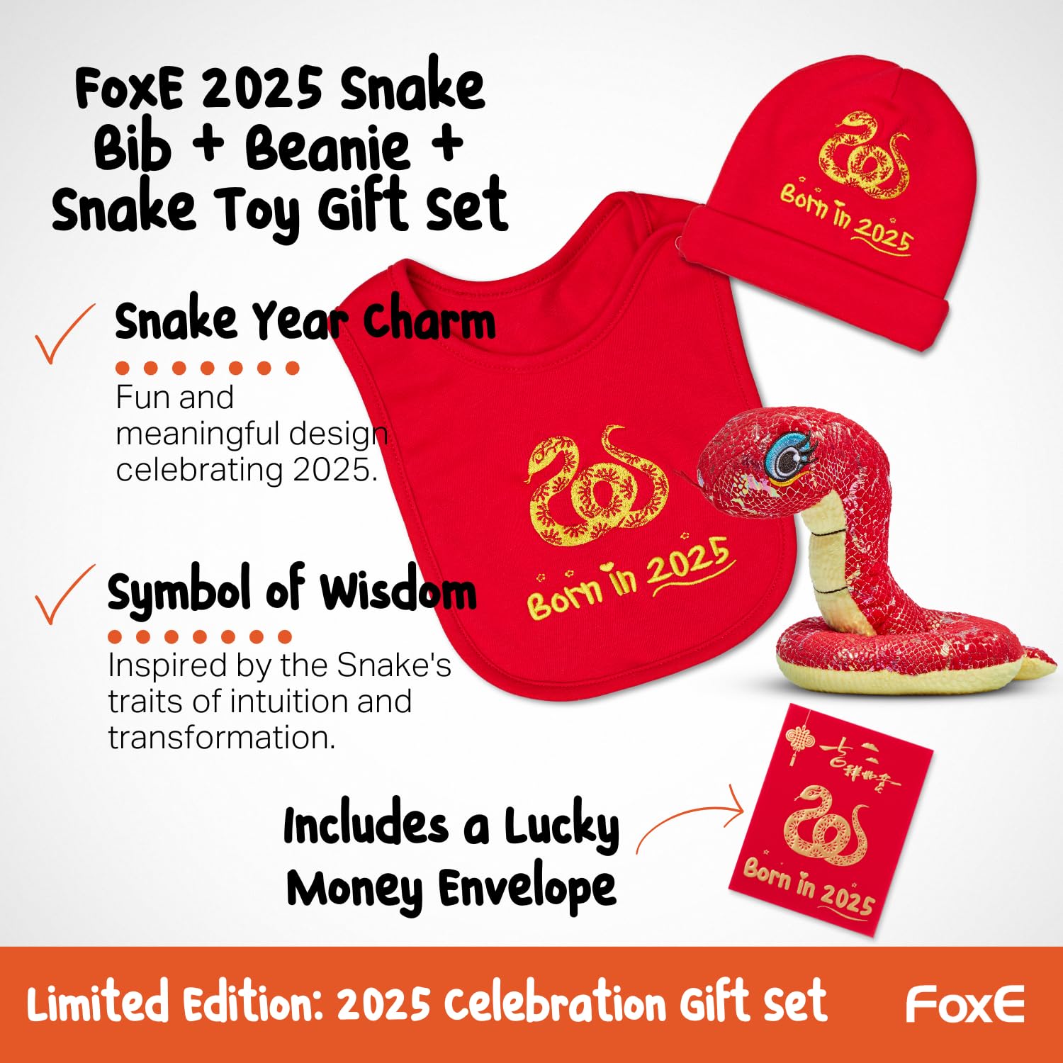 FoxE Born in 2026 soft beanie with snug newborn fit and warmth.
