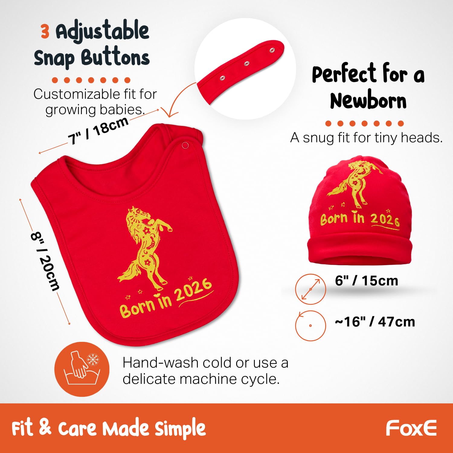 FoxE Year of the Horse gift set packaging in festive red and gold.