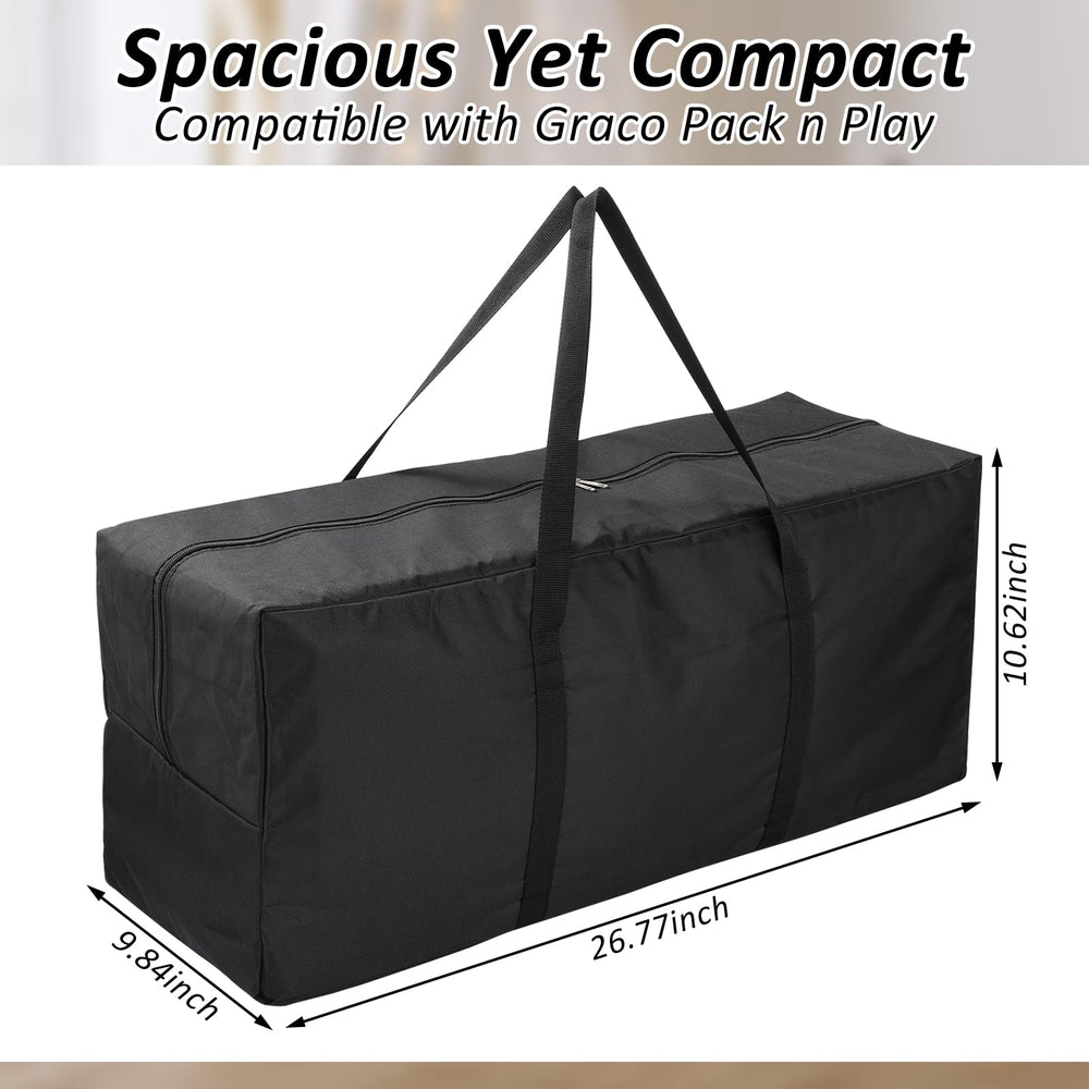 Foxtell waterproof oxford bag protecting crib setup from moisture.