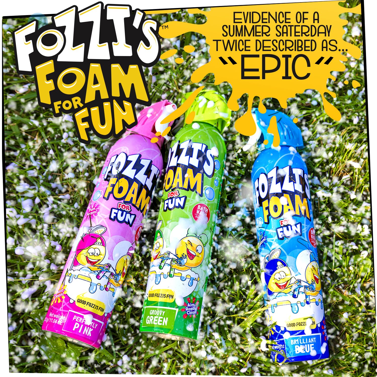 FOZZI'S colorful foam in action during toddler water play