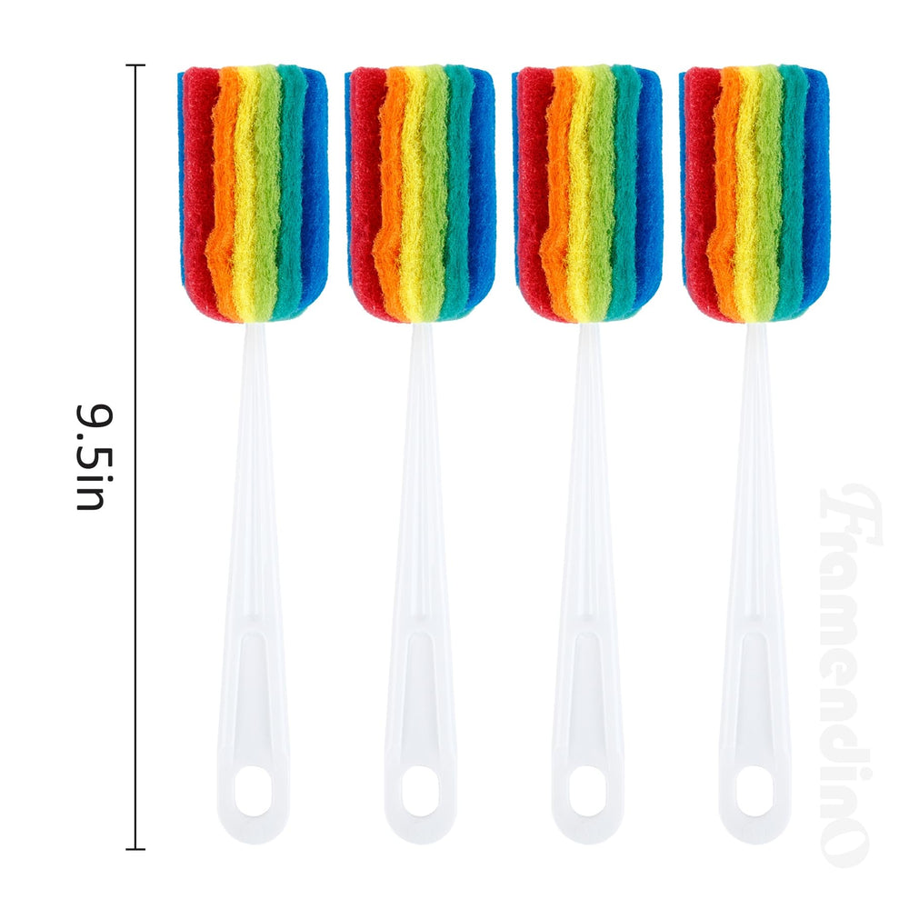 Framendino sponge cleaner in bright colors for versatile container scrubbing