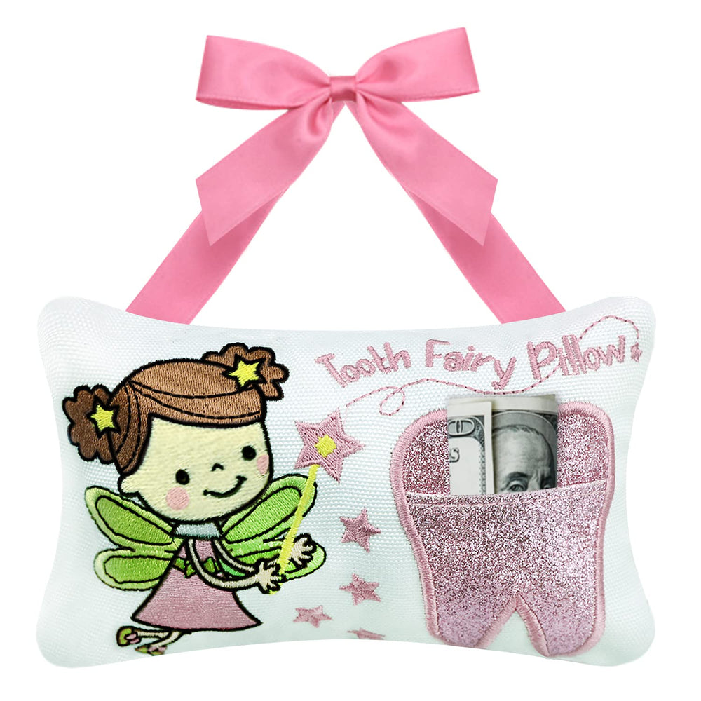 free-space Tooth Fairy Pillow size 5.9x3.9 inches for small spaces.