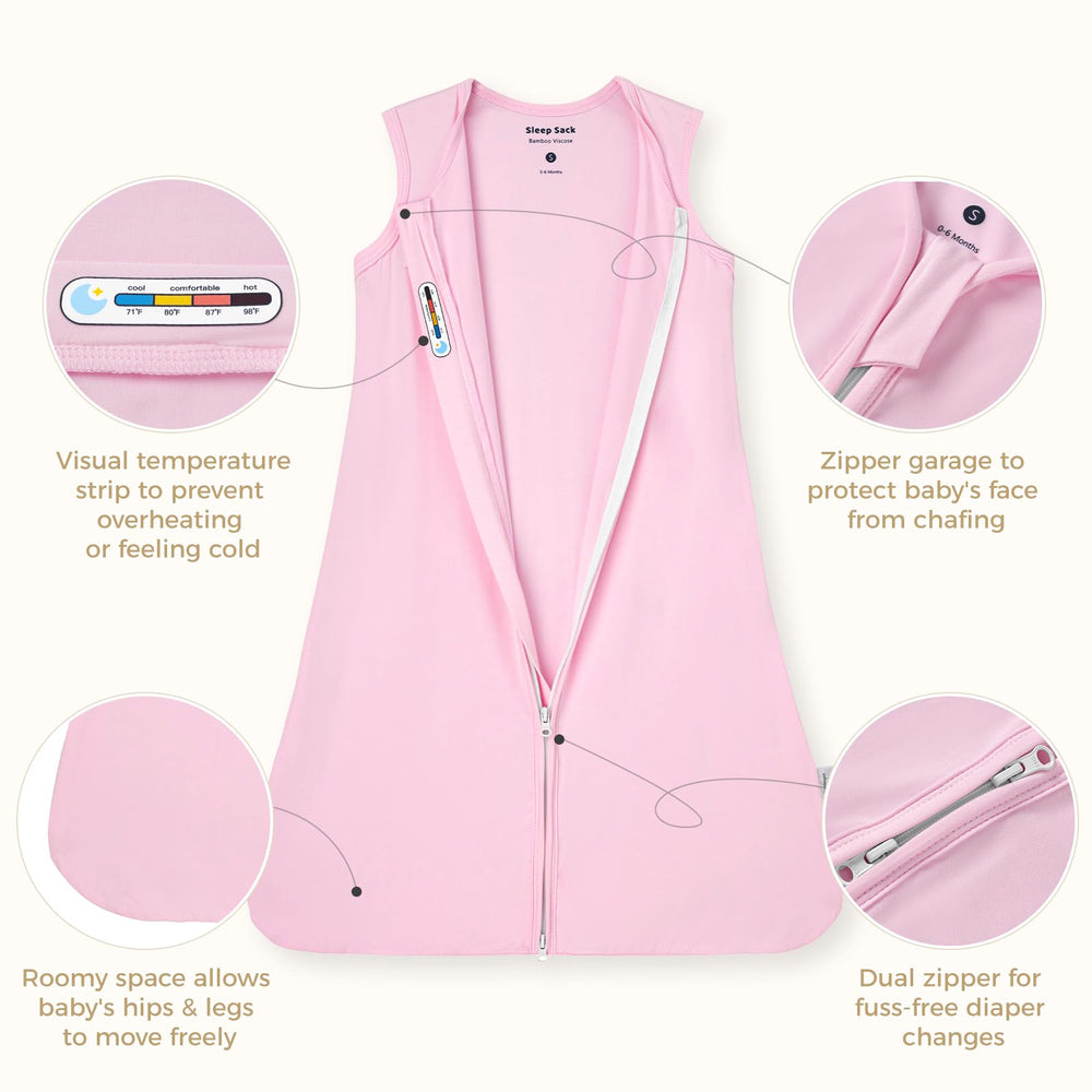 Freelooper sleep sack arm and neck openings provide secure fit