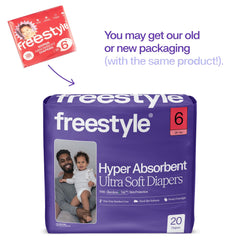 Freestyle BambooTek shows leak protection for active babies.