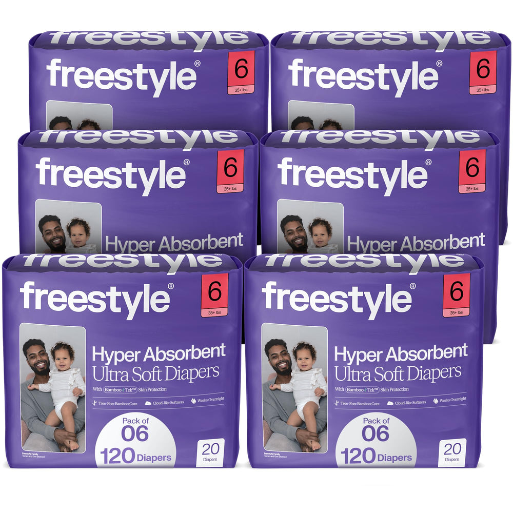 Freestyle BambooTek diapers demonstrate overnight absorbency to keep baby dry.