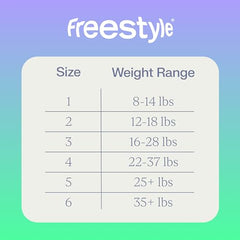 Inside view of Freestyle Diapers Size 4 showing soft liners for sensitive skin
