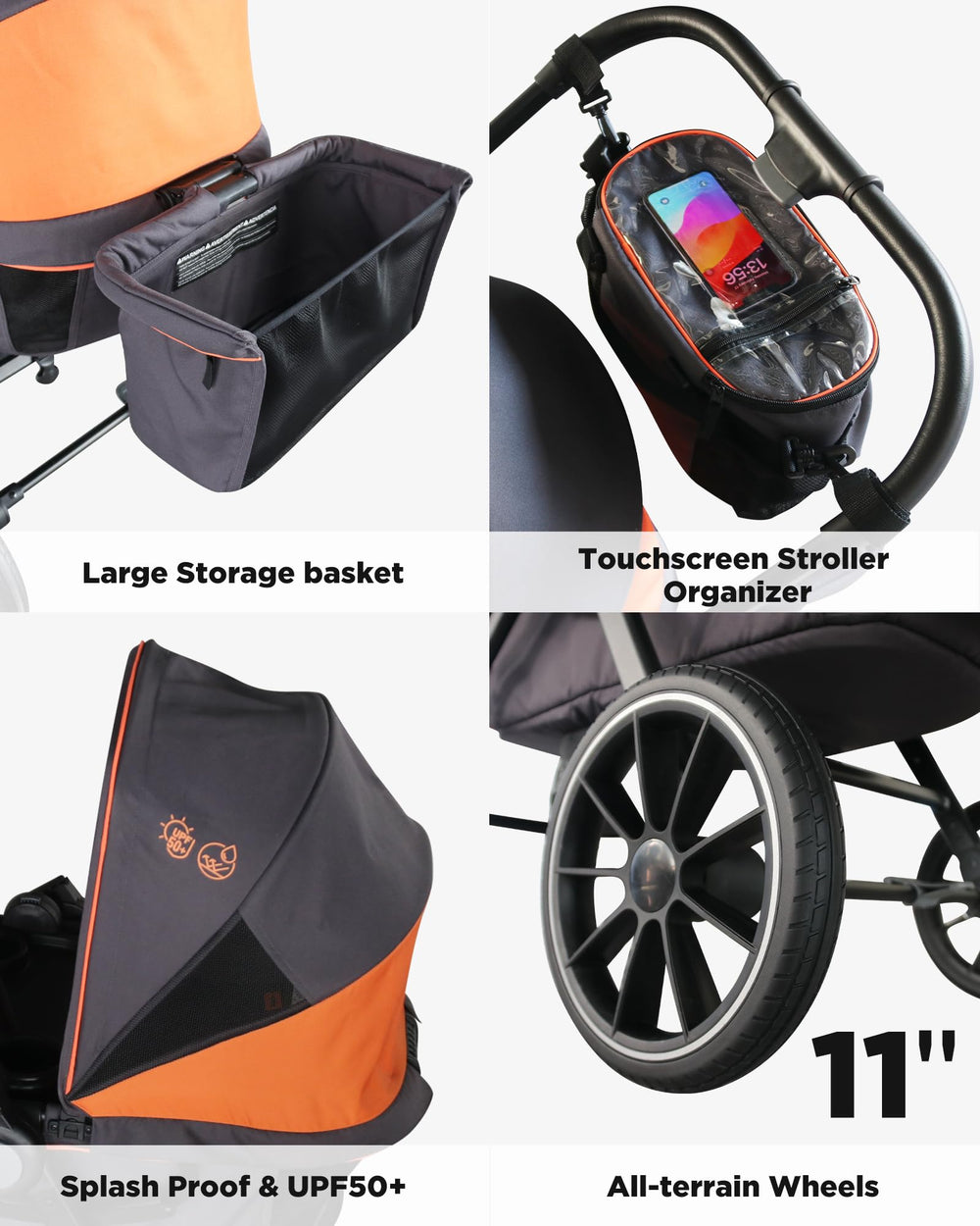 Freetex Tandem Wagon removable child tray for easy rider access.