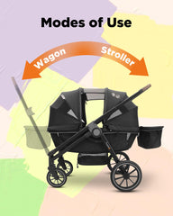 Freetex Tandem Wagon stroller wagon mode for relaxed family outings.