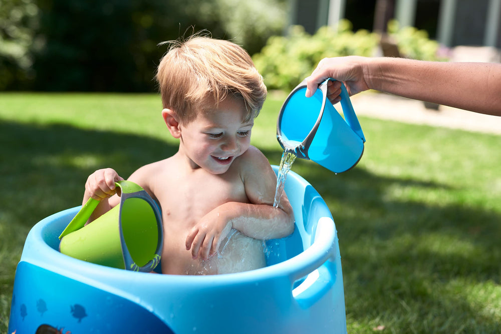 Fresh Frog BPA-free label highlighted for safe, durable bath time use.