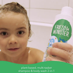 Fresh Monster kids enjoy bath time with 2-in-1 shampoo and body wash