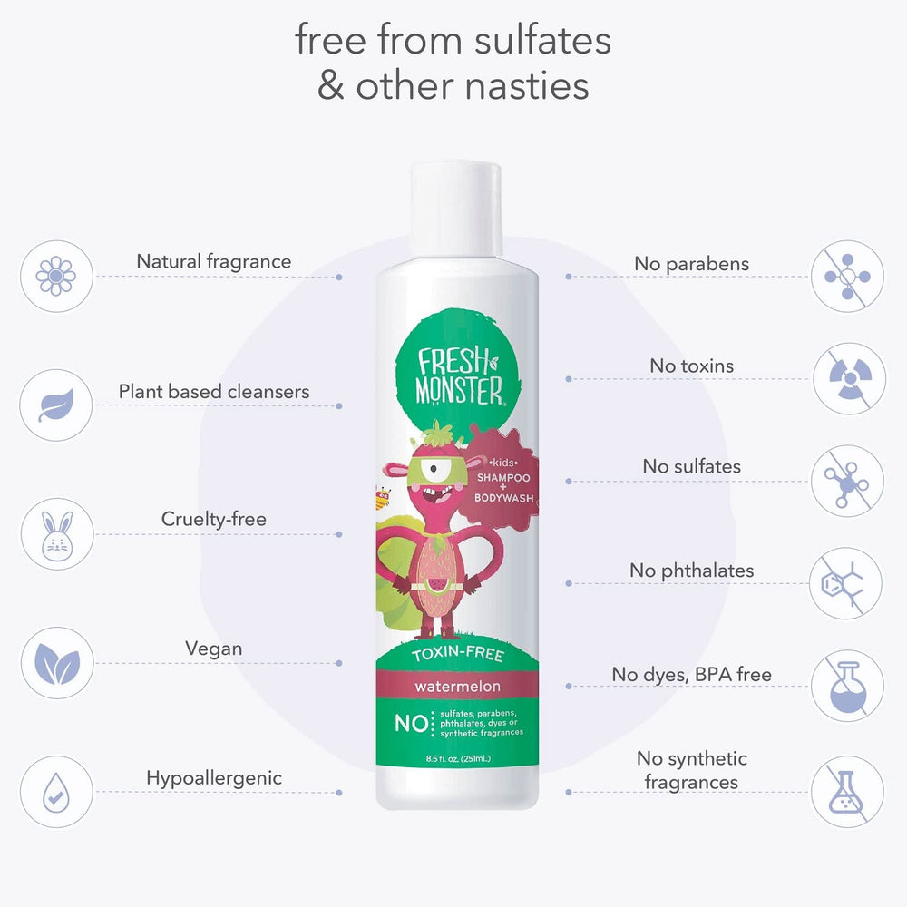 Pump bottle design supports one-handed use for easy bath routines.