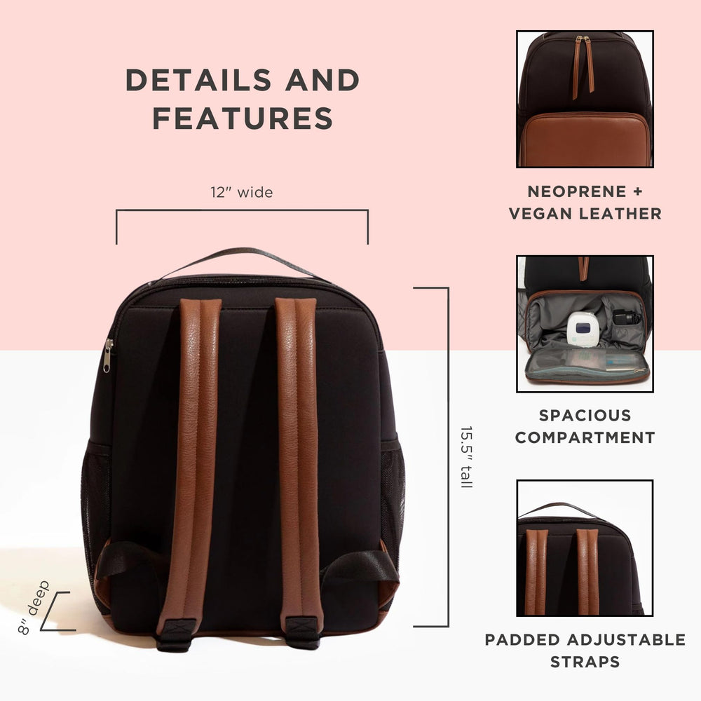 Freshly Picked vegan leather accents add durable, stylish detailing for daily use.