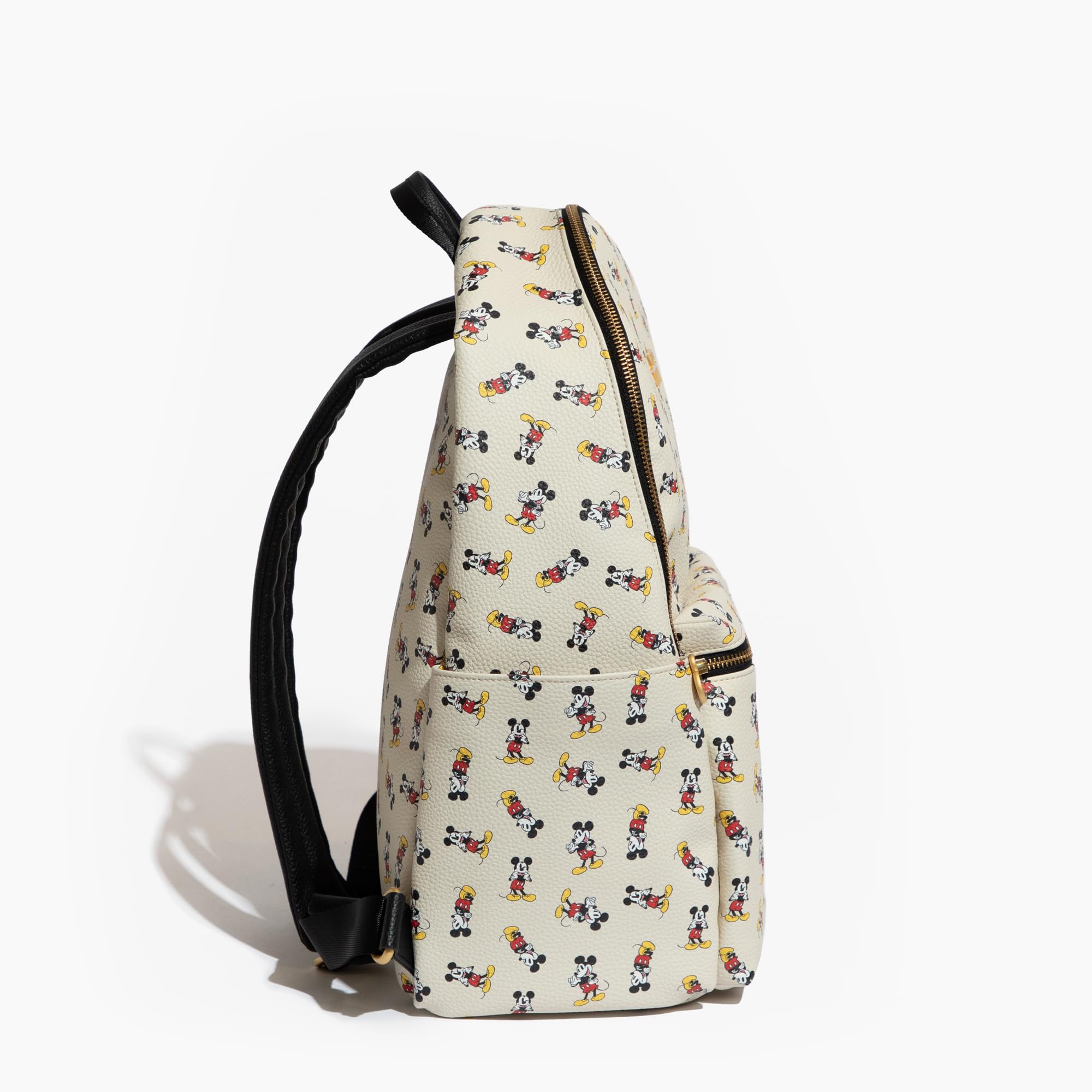 Freshly Picked Mickey Retro backpack back panel highlighting padded straps for comfortable all-day wear.