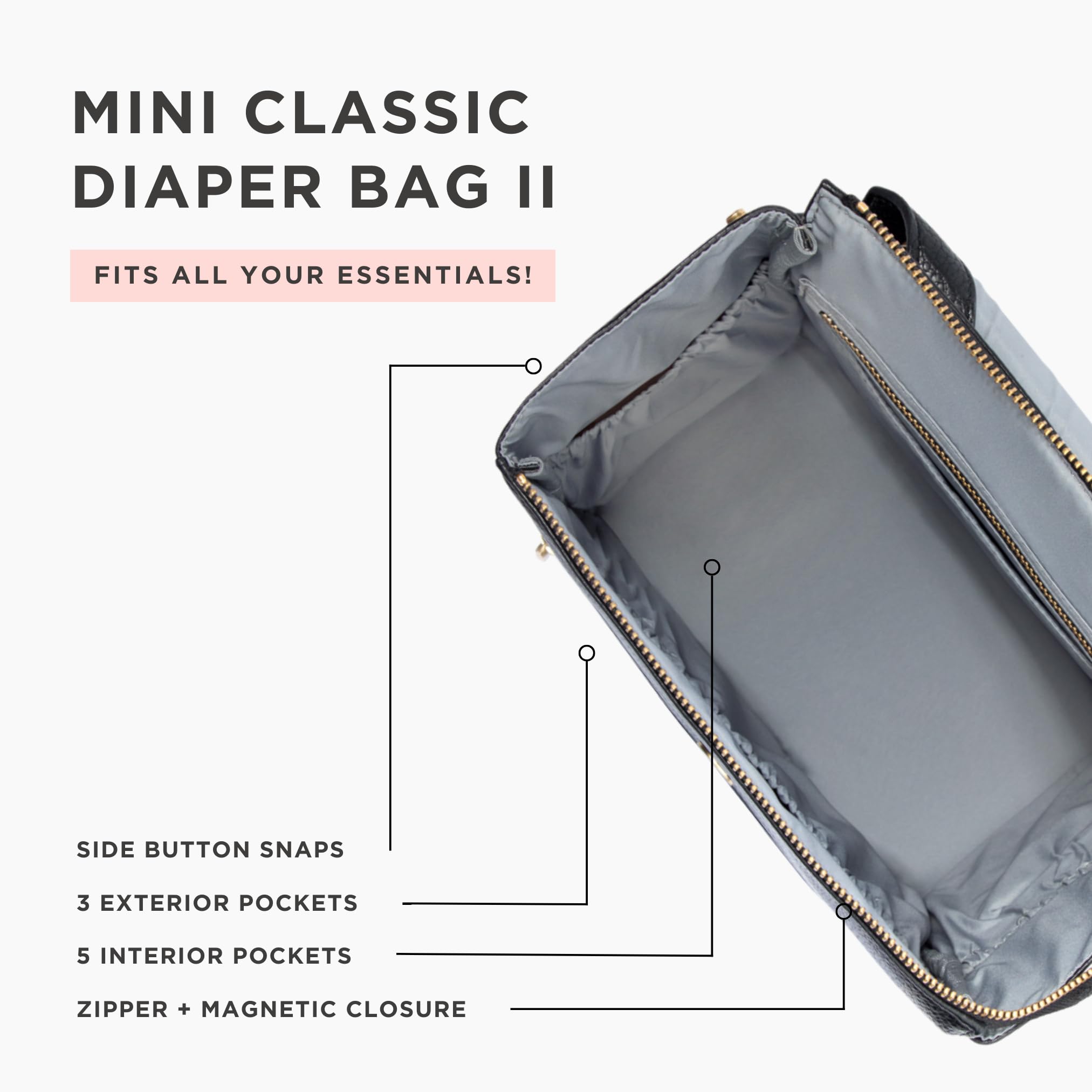 Adjustable shoulder straps ensure comfortable wear for everyday use