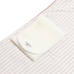 Freshly Picked swaddle blanket rose stripes packaging shows easy care.