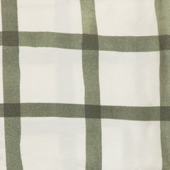Freshly Picked swaddle blanket Sage Windowpane folded close-up highlights fabric edge