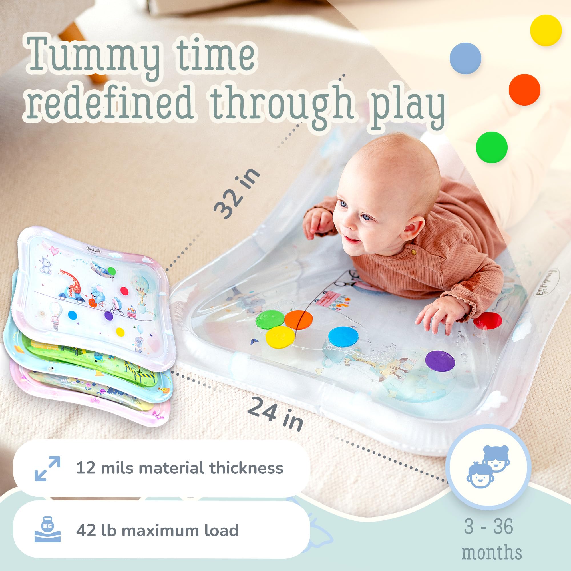 Freudeskind Premium Water Play Mat XXL durable-material ensures long lasting sensory sessions