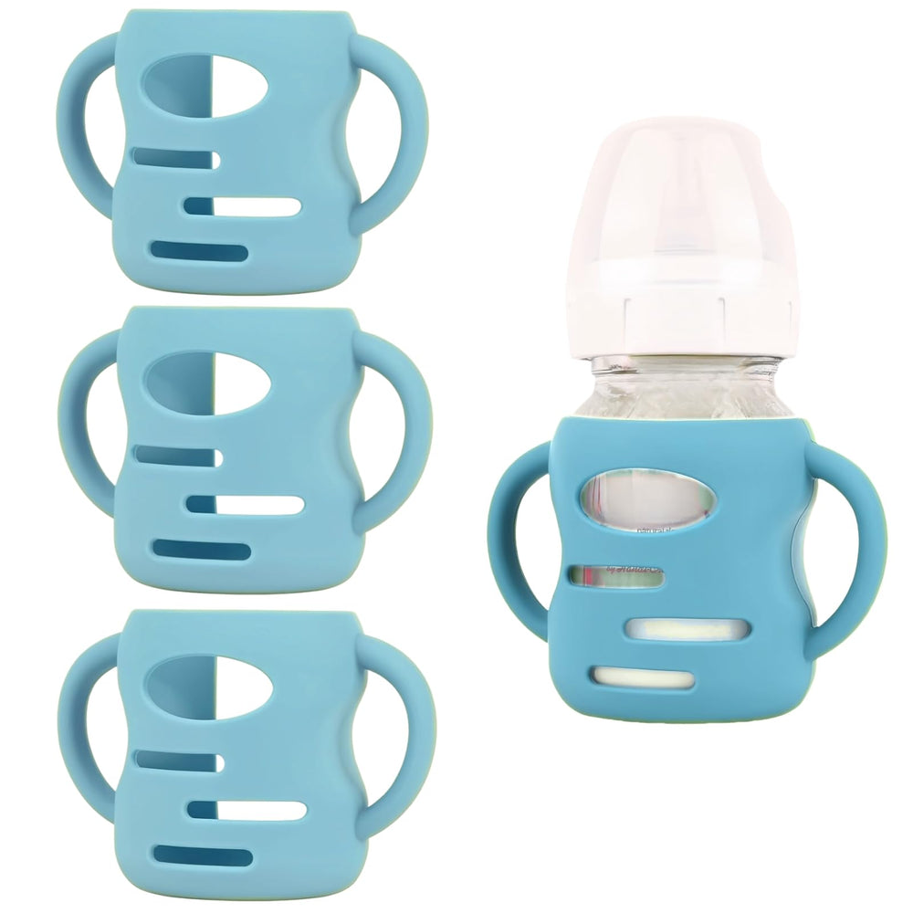 Frezonika Dr Brown wide-neck sleeve 5oz blue enhances grip and protects the bottle.
