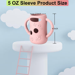 Frezonika easy grip handles on baby bottle support independent holding and self-feeding.