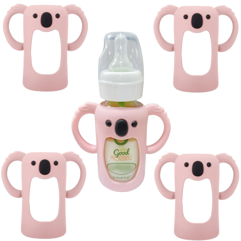 Frezonika koala sleeve on a 4 oz pink bottle with easy-grip design.