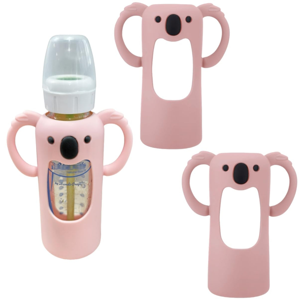 Frezonika koala sleeve on 8 oz bottle keeps milk warmer and protects glass
