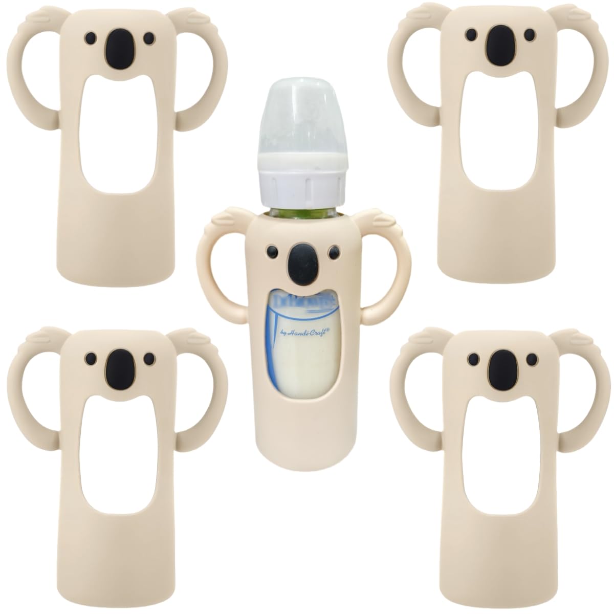 Frezonika koala sleeve on 8oz bottle for easy feeding.