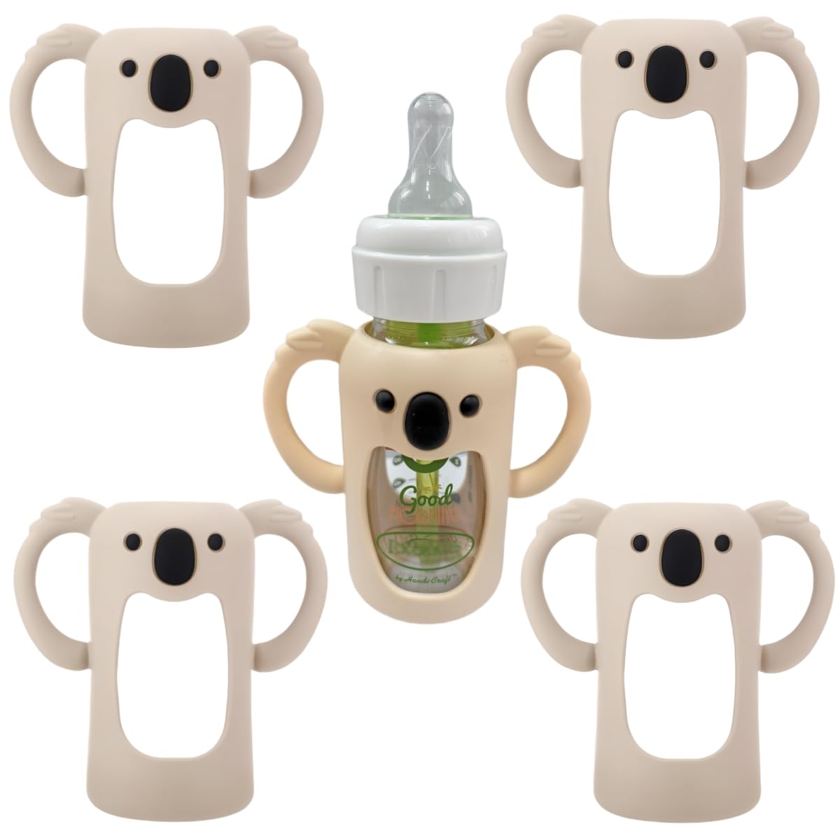 Frezonika koala sleeve on a narrow bottle improves grip and charm.