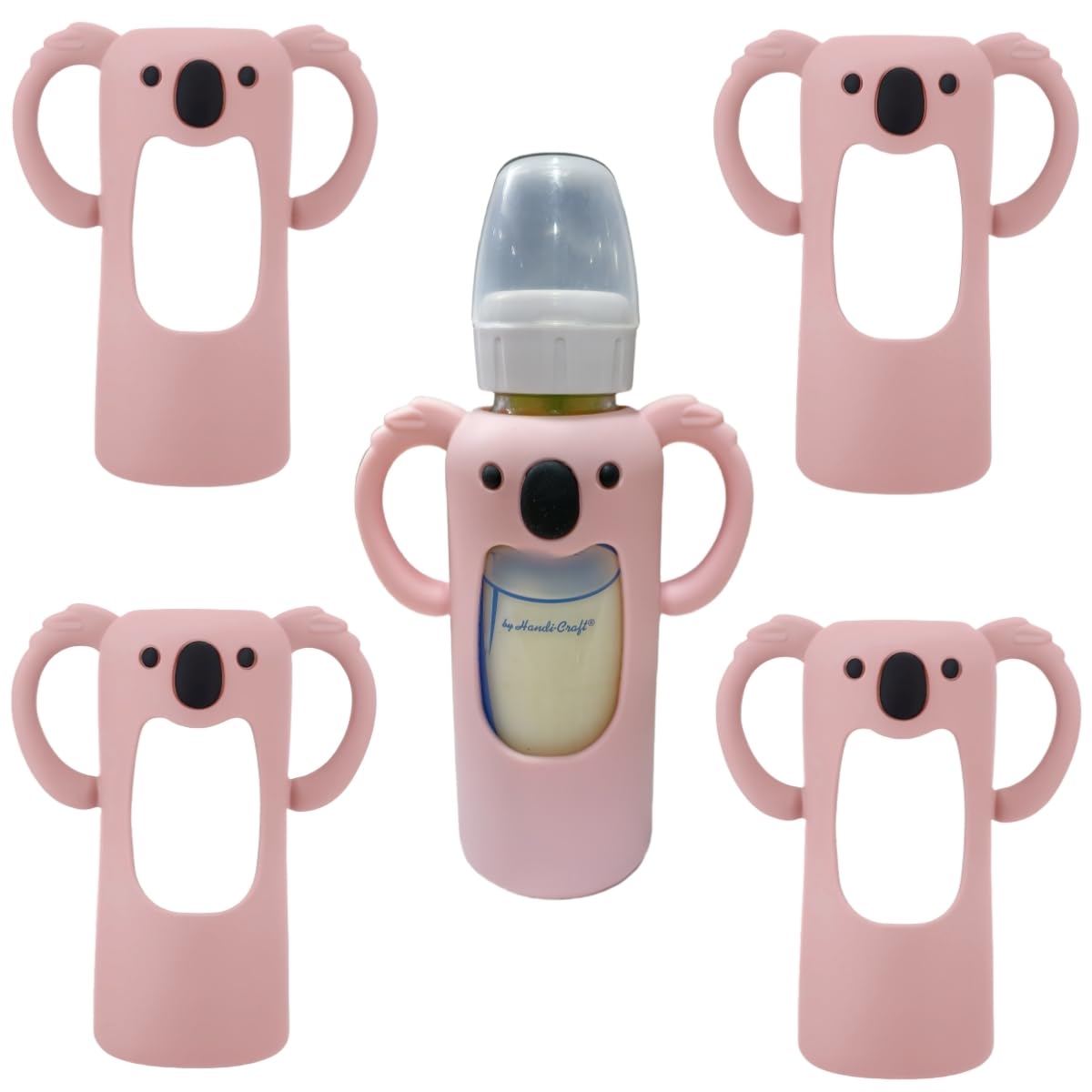 Frezonika koala sleeve on a Dr. Brown 8oz narrow bottle provides grip and warmth.