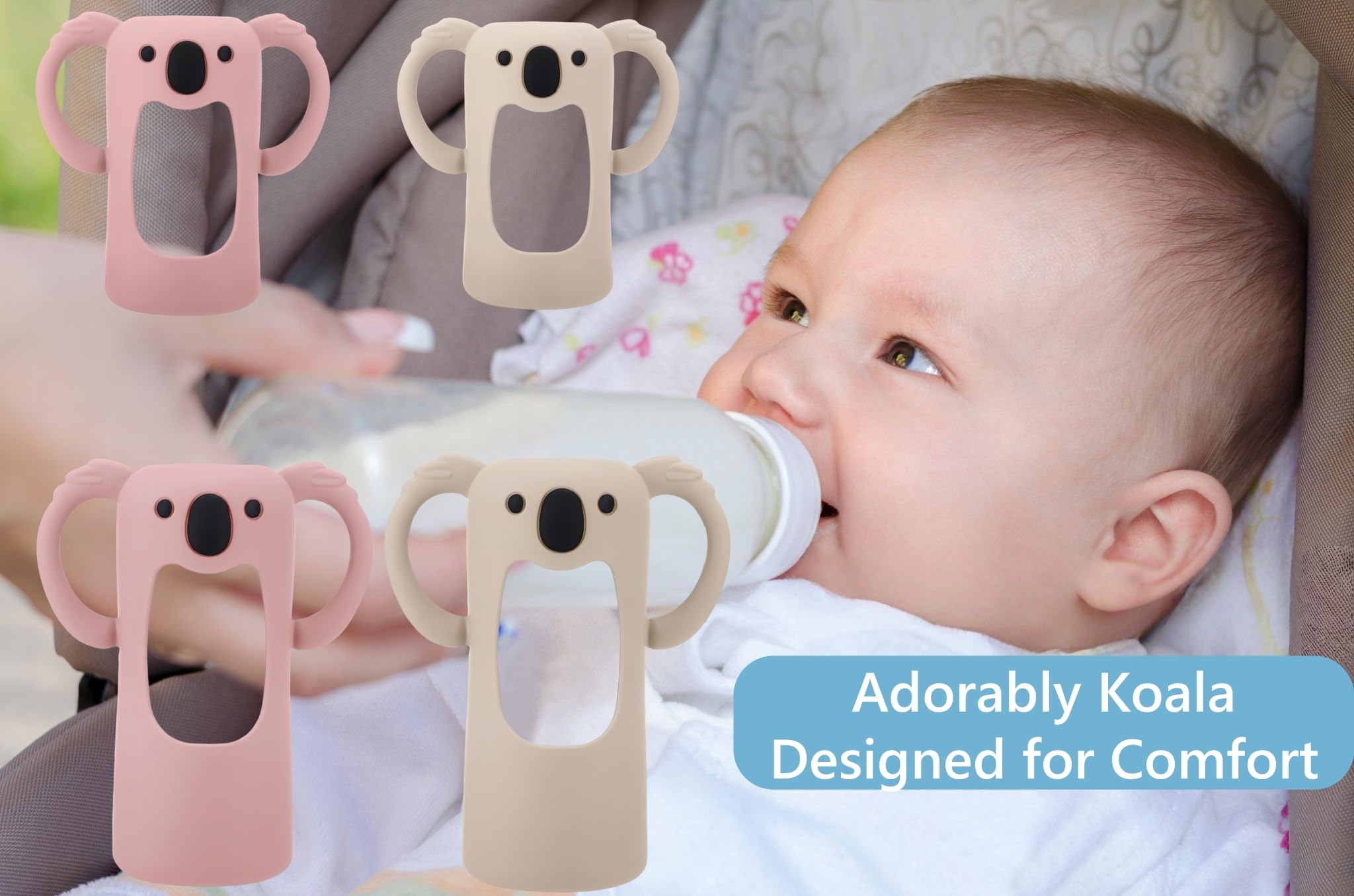 Frezonika koala sleeve compatible with narrow Dr. Brown 4 oz bottles.