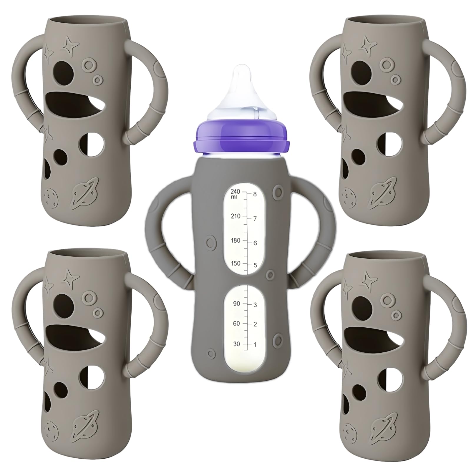 Frezonika silicone sleeve for Lansinoh 8oz bottle provides secure fit and extra protection.