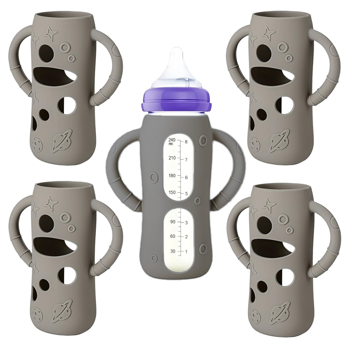 Frezonika silicone sleeve for Lansinoh 8oz bottle provides secure fit and extra protection.