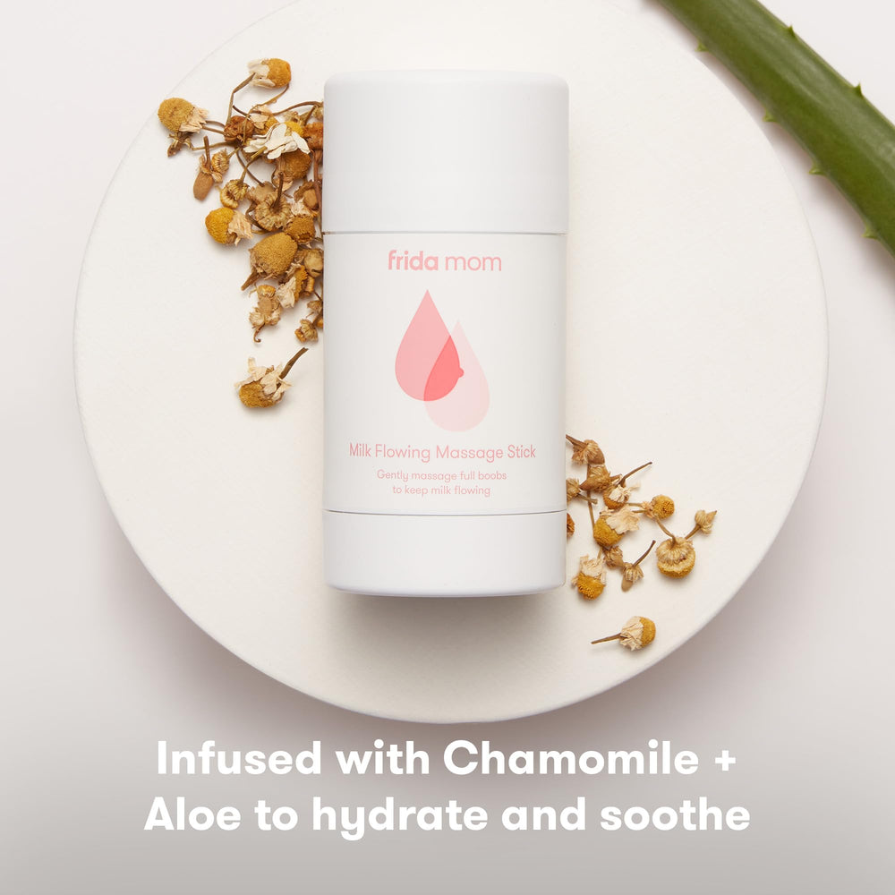 Frida Mom dye-free and paraben-free safety label.