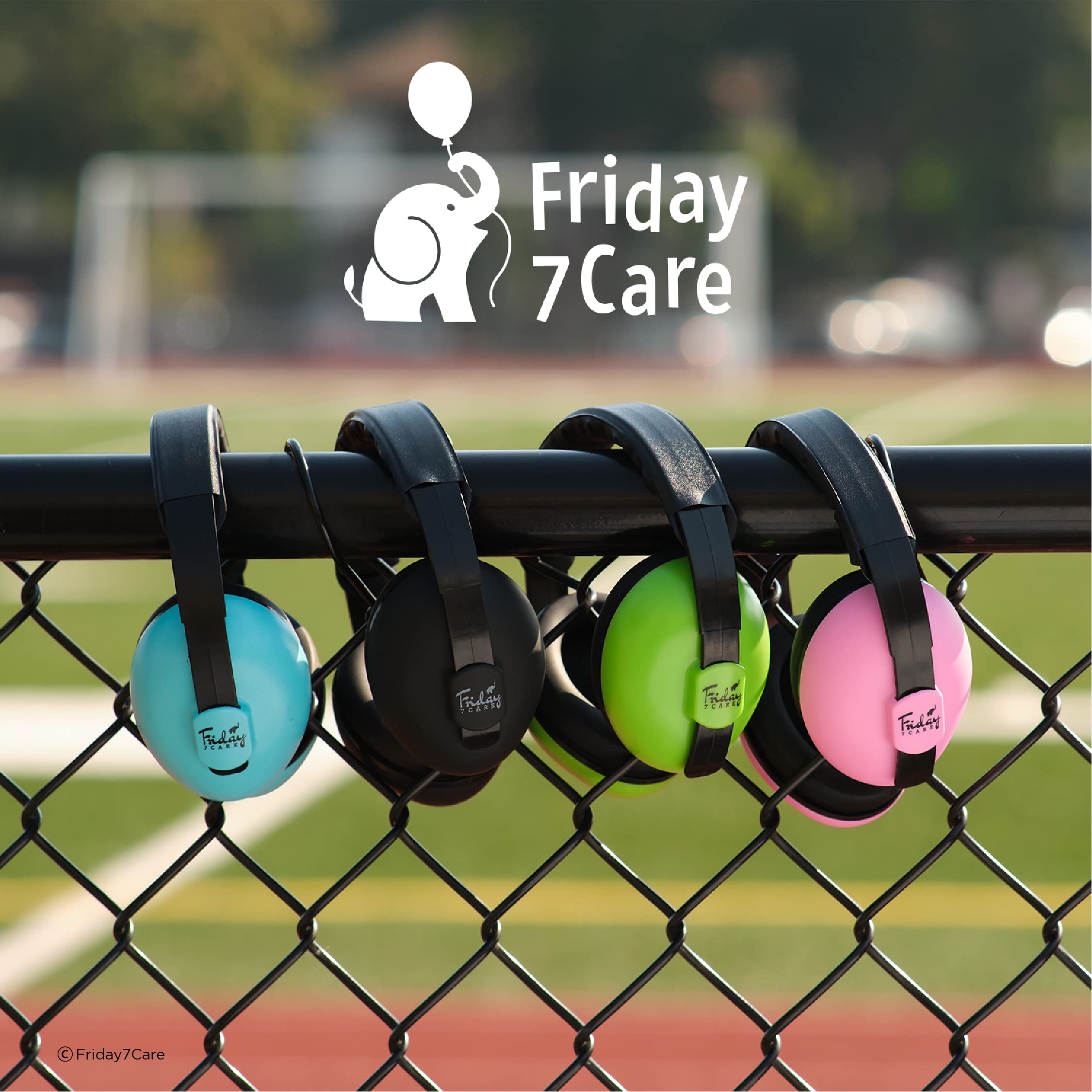 Friday 7Care baby ear protection headphones pink gift-ready packaging.