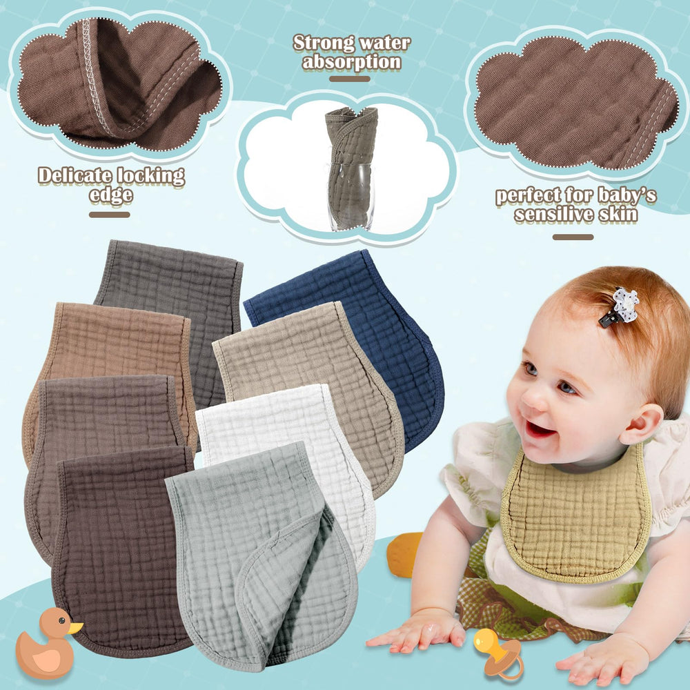 Frienda 10 x 20 inch burp cloths cover shoulders effectively.