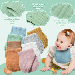 Frienda multiuse burp cloths work as bibs or changing pads.