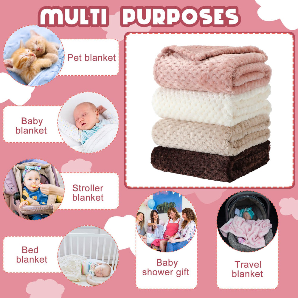 Frienda baby fuzzy blanket close-up texture reveals ultra-soft polyester touch.