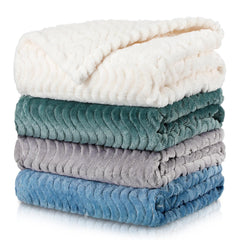 Frienda baby fuzzy blanket set laid flat for newborn warmth.