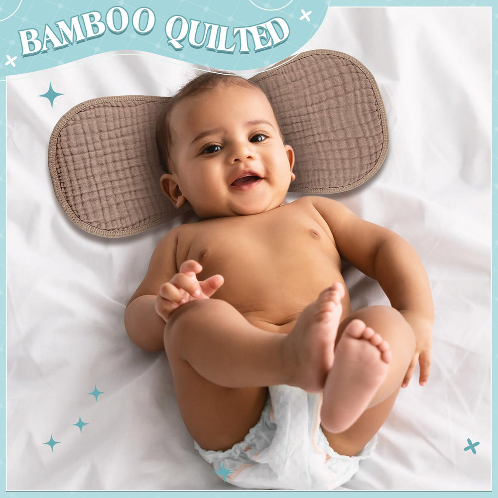 Versatile burp cloths can double as bibs and changing pads.