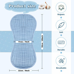Frienda pastel muslin burp cloth, gentle on skin and easy to clean