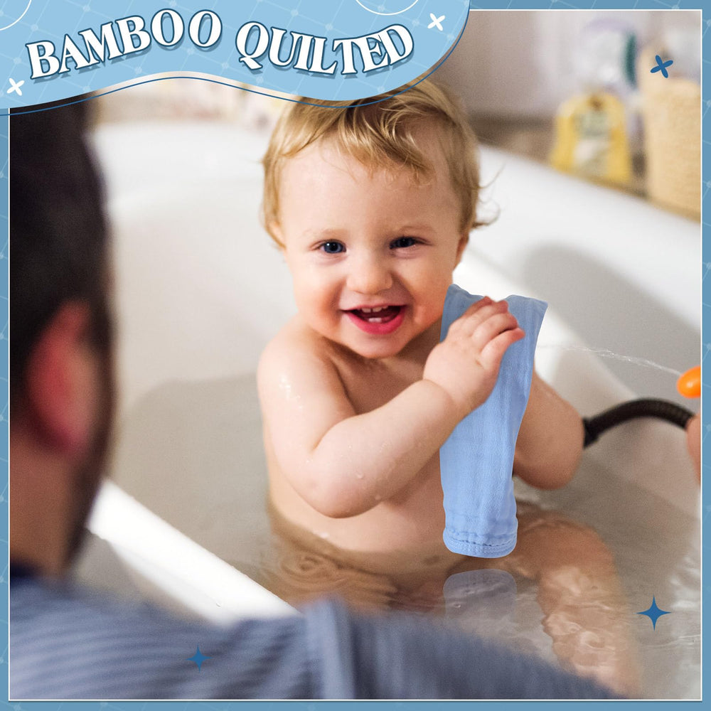 Frienda muslin burp cloths shown flat-packed for storage