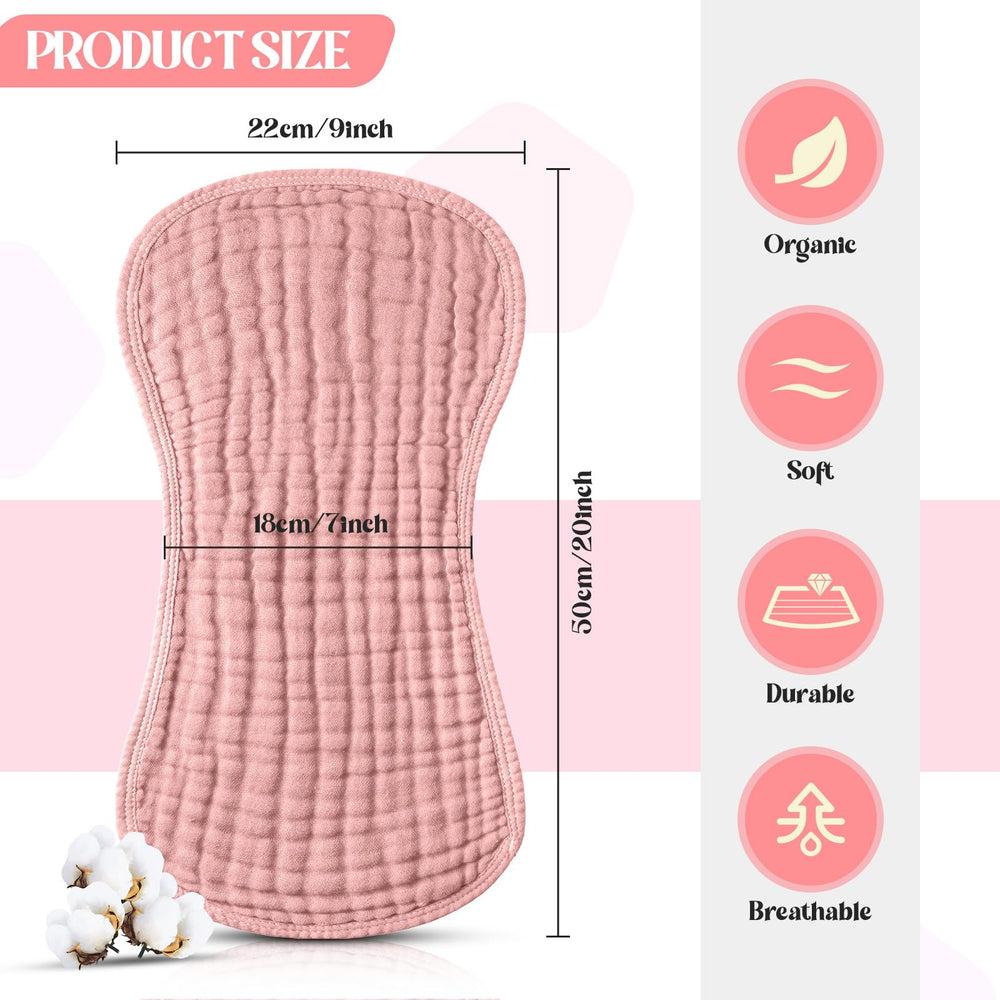 Frienda 4-layer burp cloth design provides strong absorbency for spills