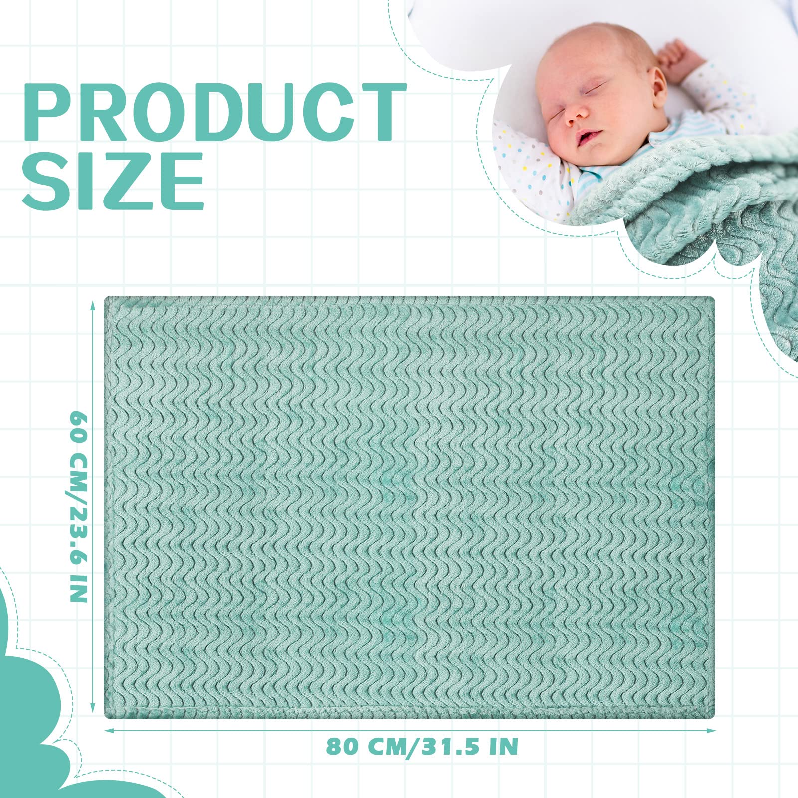 Frienda fluffy baby blanket soft-touch ideal for nap time