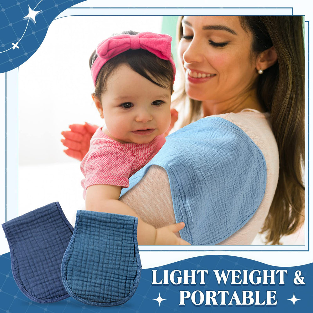 Frienda muslin burp cloth durable fabric that stays soft after washing.