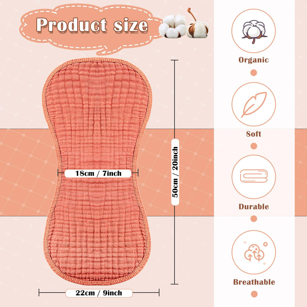 Close-up of Frienda four-layer burp cloth showing soft edges and breathable fabric.