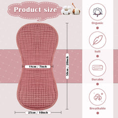 Frienda four-layer muslin burp cloths offer superior absorption for messes.