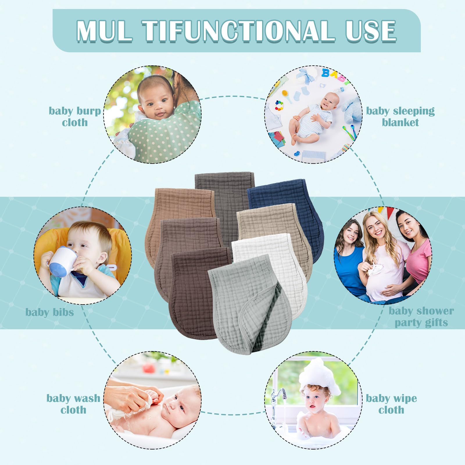 Frienda soft, skin-friendly muslin keeps baby comfortable.