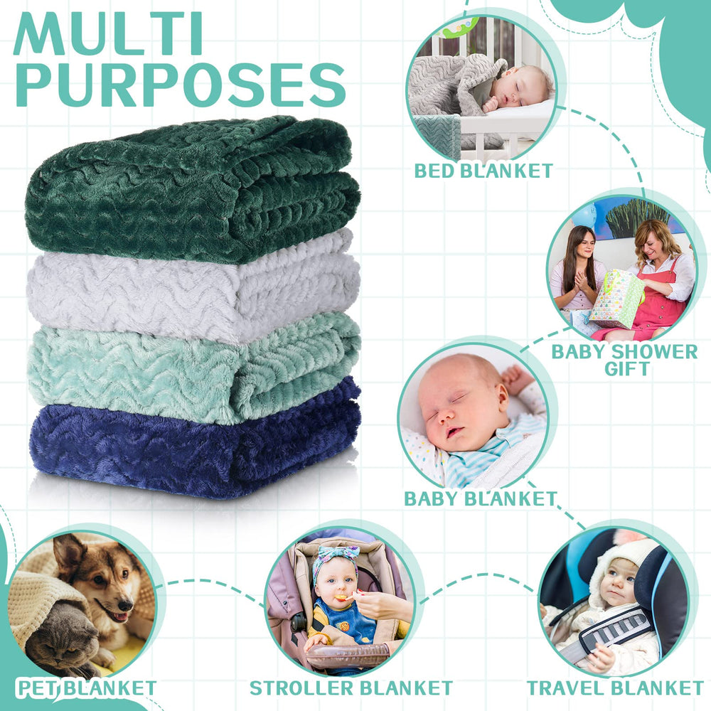Frienda receiving blanket 4-pack in assorted colors for daily use